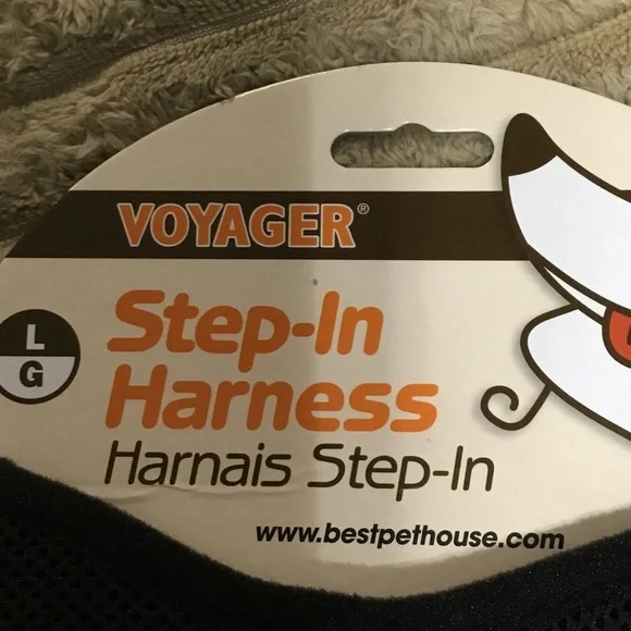 Voyager Black Step-In Dog Harness W/reflective strips, size large, NWT. - Picture 3 of 8